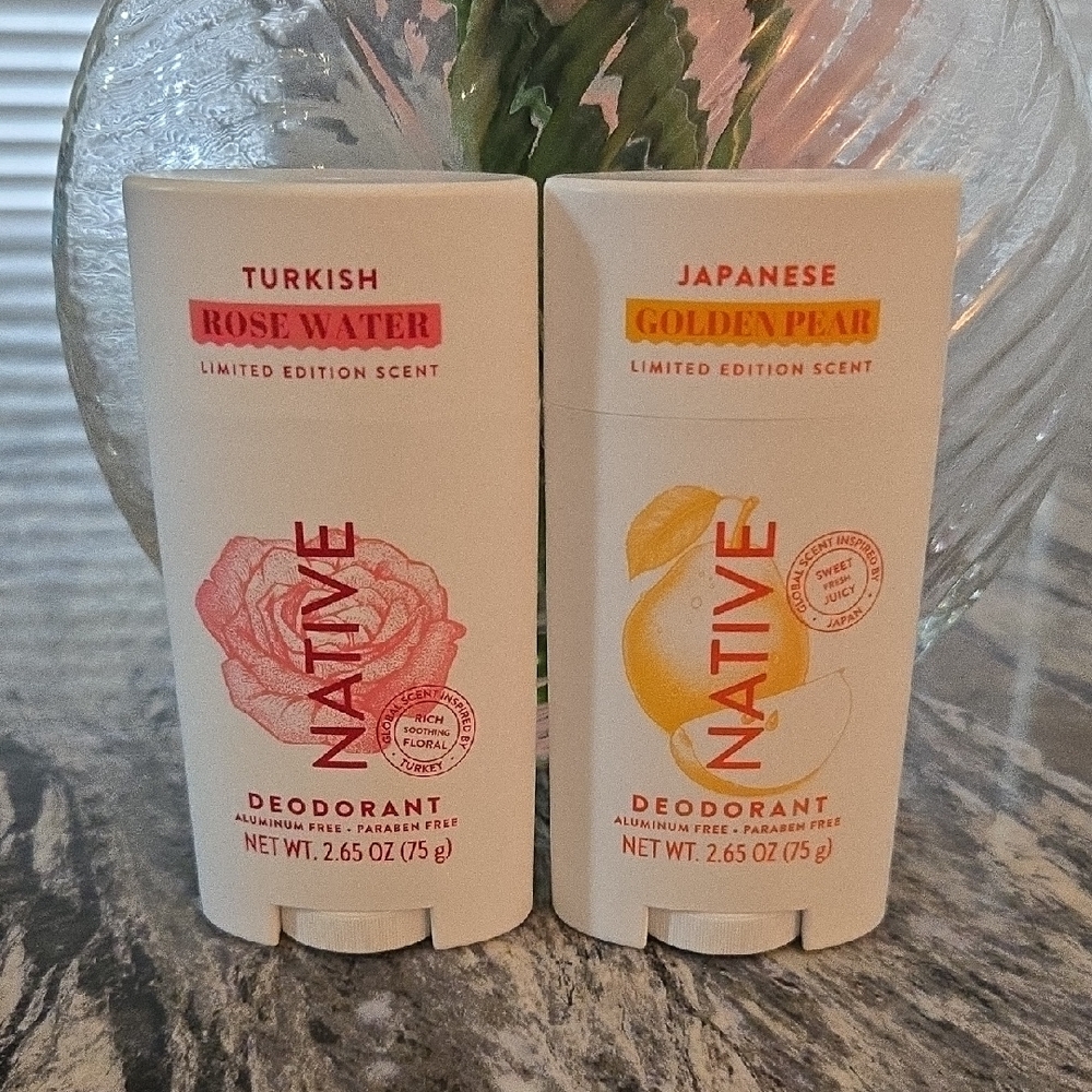 Native Deodorant Duo - Rose Water and Golden Pear